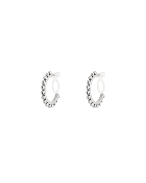 Clip oorbellen | Dotty hoops | Goud & zilver