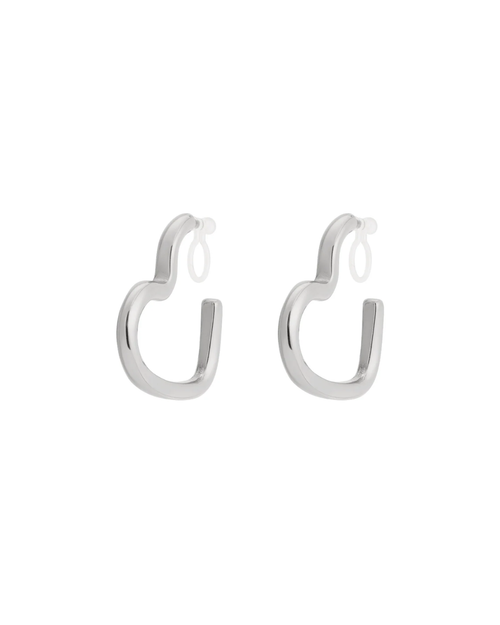 Clip oorbellen | Heart hoops | Goud & zilver