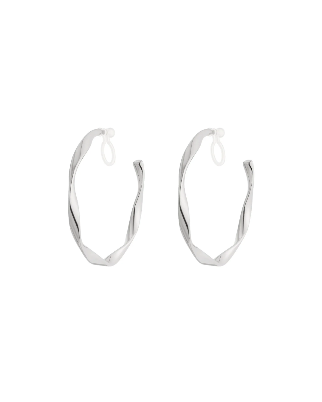 Clip oorbellen | Twist hoop | Goud & zilver