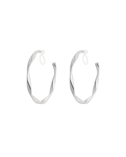 Clip oorbellen | Twist hoop | Goud & zilver