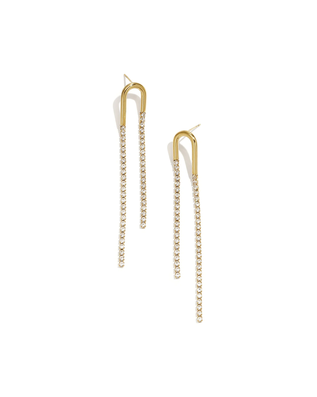 Oorbellen | Crystal cascade | Goud & zilver