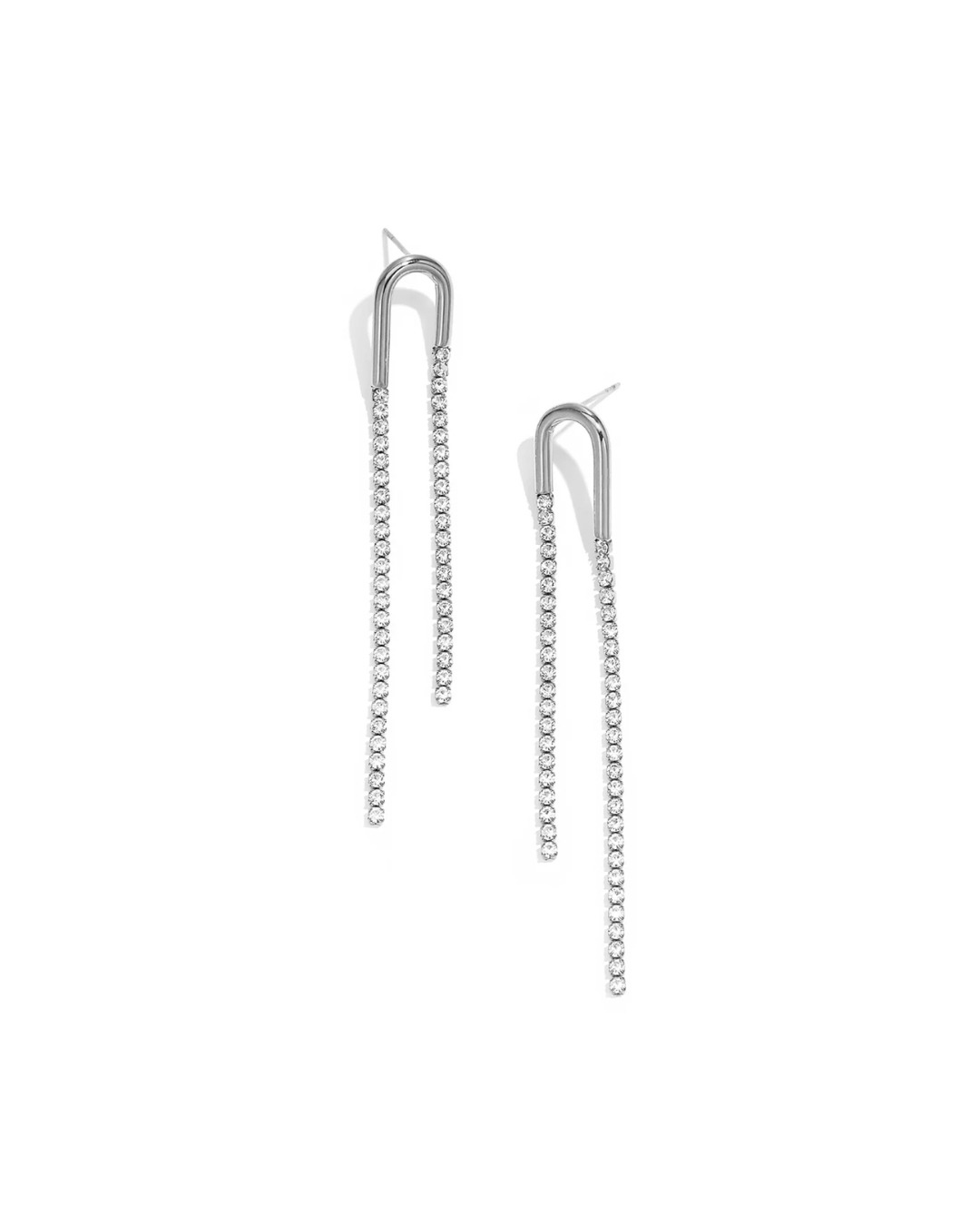 Oorbellen | Crystal cascade | Goud & zilver