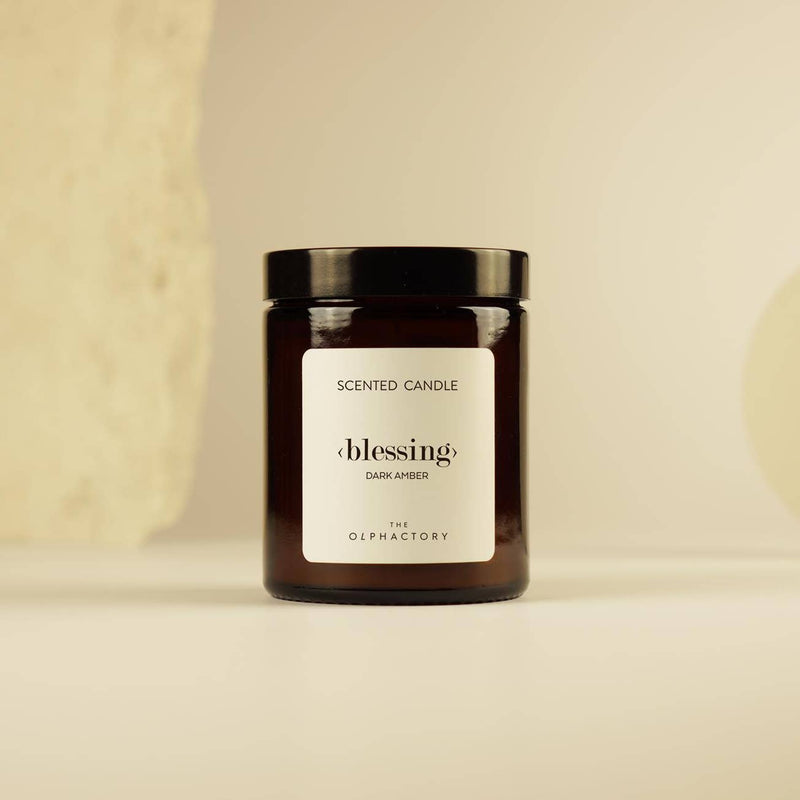 Geurkaars in glazen pot | Dark amber
