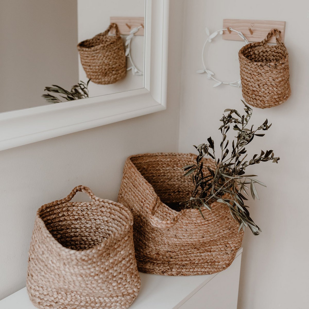 Jute hangmandje | Ø 15 cm