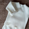 Overslagvestje | Cotton fleece | Off-white