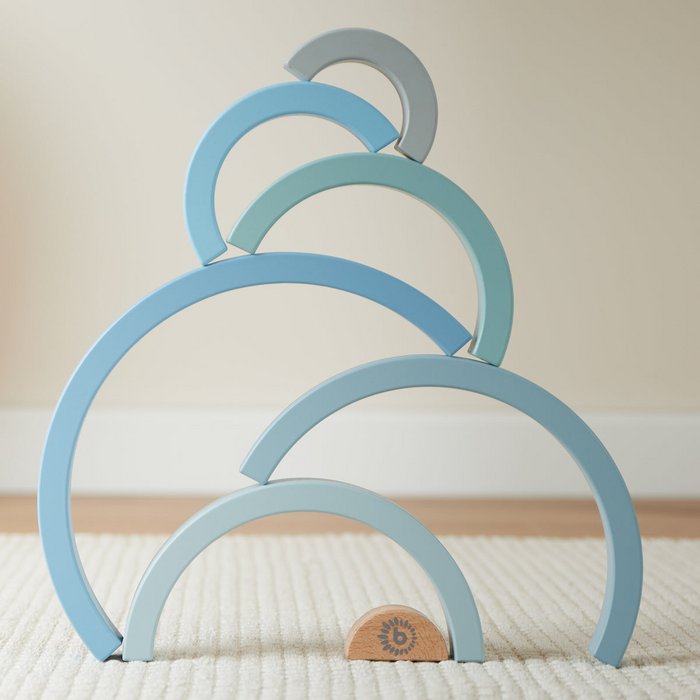 Houten regenboog | Blauw