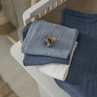Hydrofieldoek | 70 x 70 cm | Natural, jeans blue & indigo