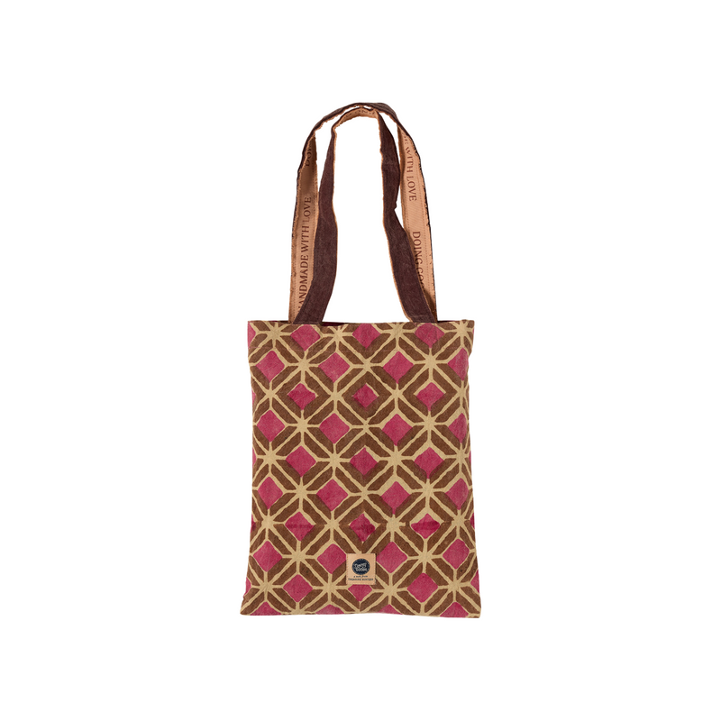 Katoenen plaid / tafelkleed in tote bag | Helena