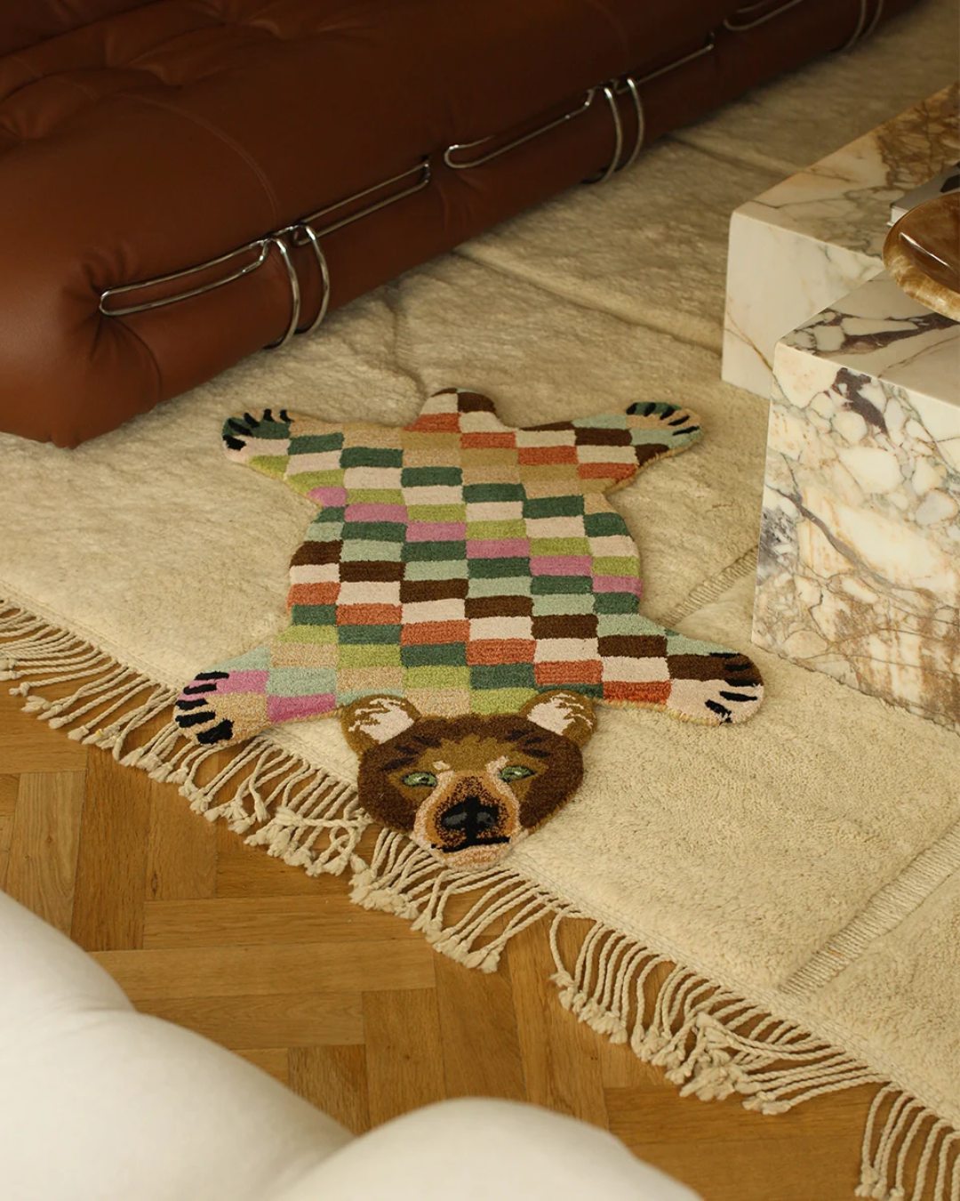 Vloerkleed | Archie check bear