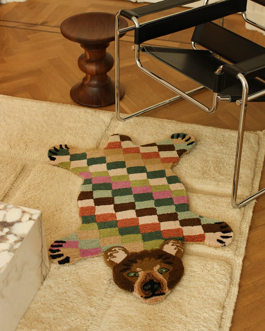 Vloerkleed | Archie check bear