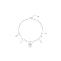Pre-order | Dubbele armband | Heart | Zilver