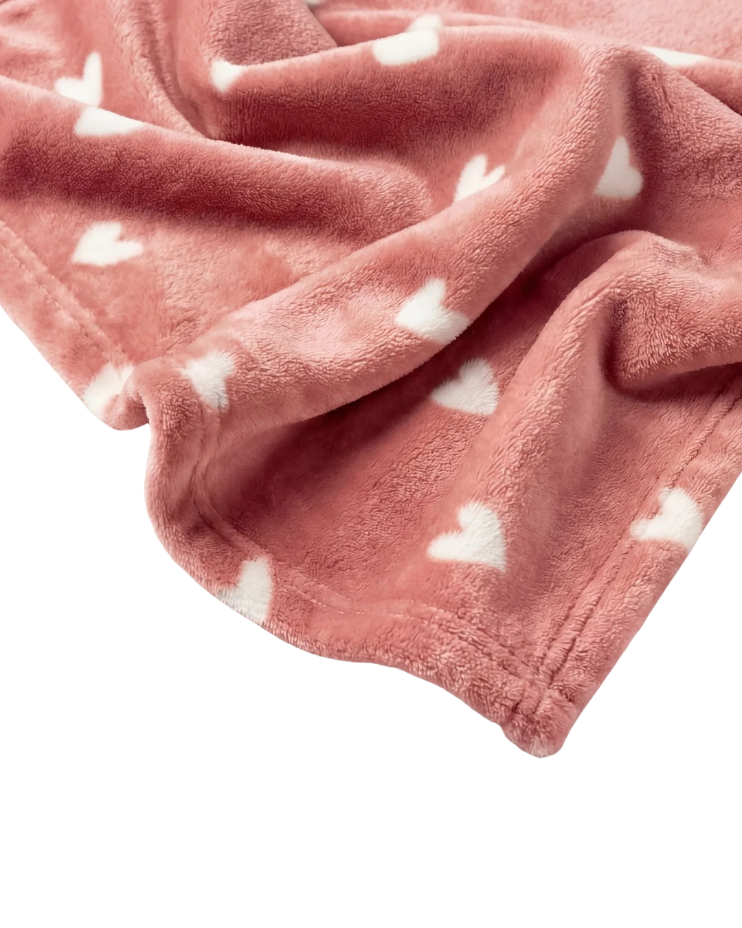Plaid met hartjes | 140 x 180 cm | Mauveglow
