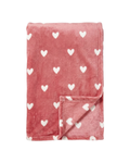 Plaid met hartjes | 140 x 180 cm | Mauveglow
