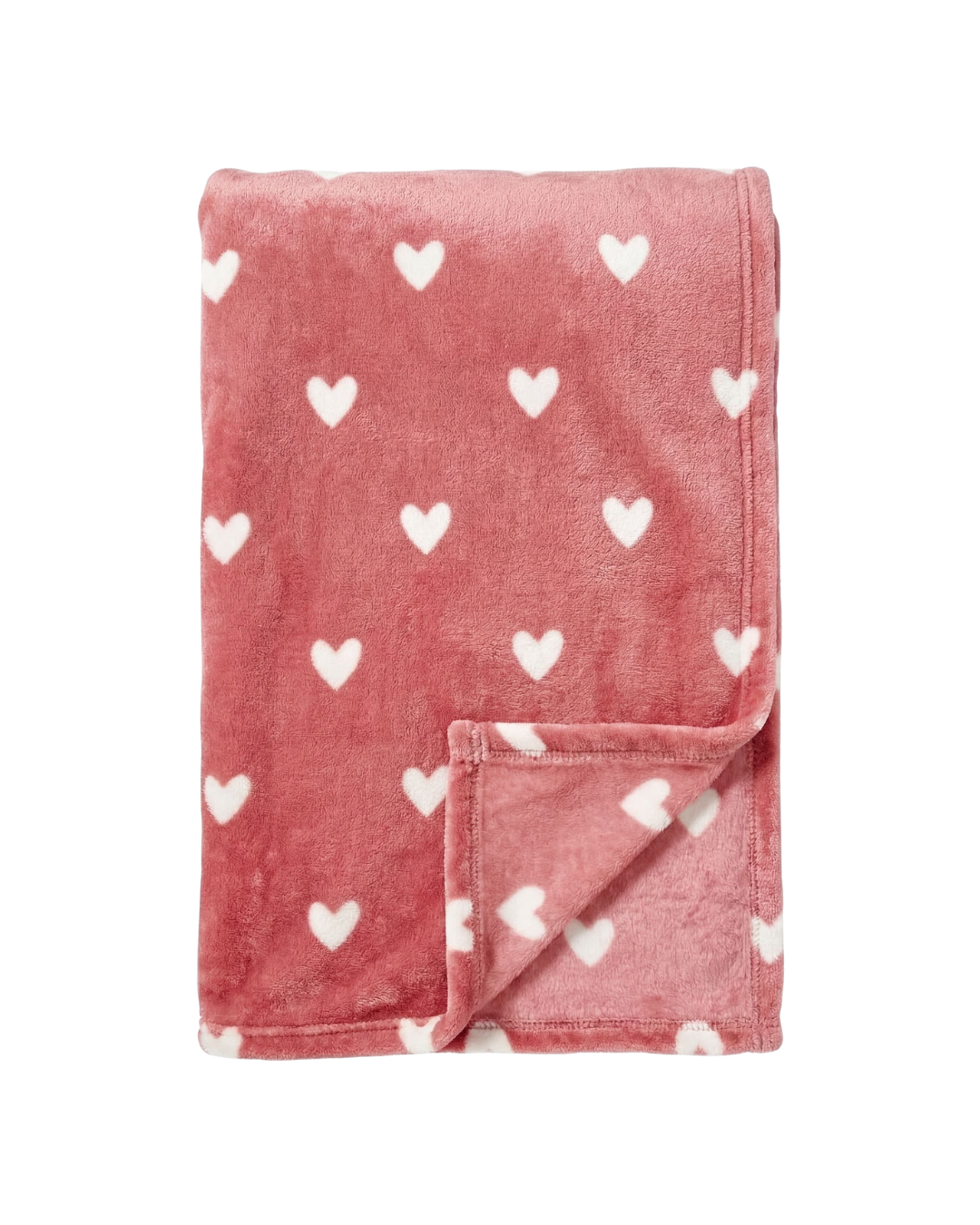 Plaid met hartjes | 140 x 180 cm | Mauveglow