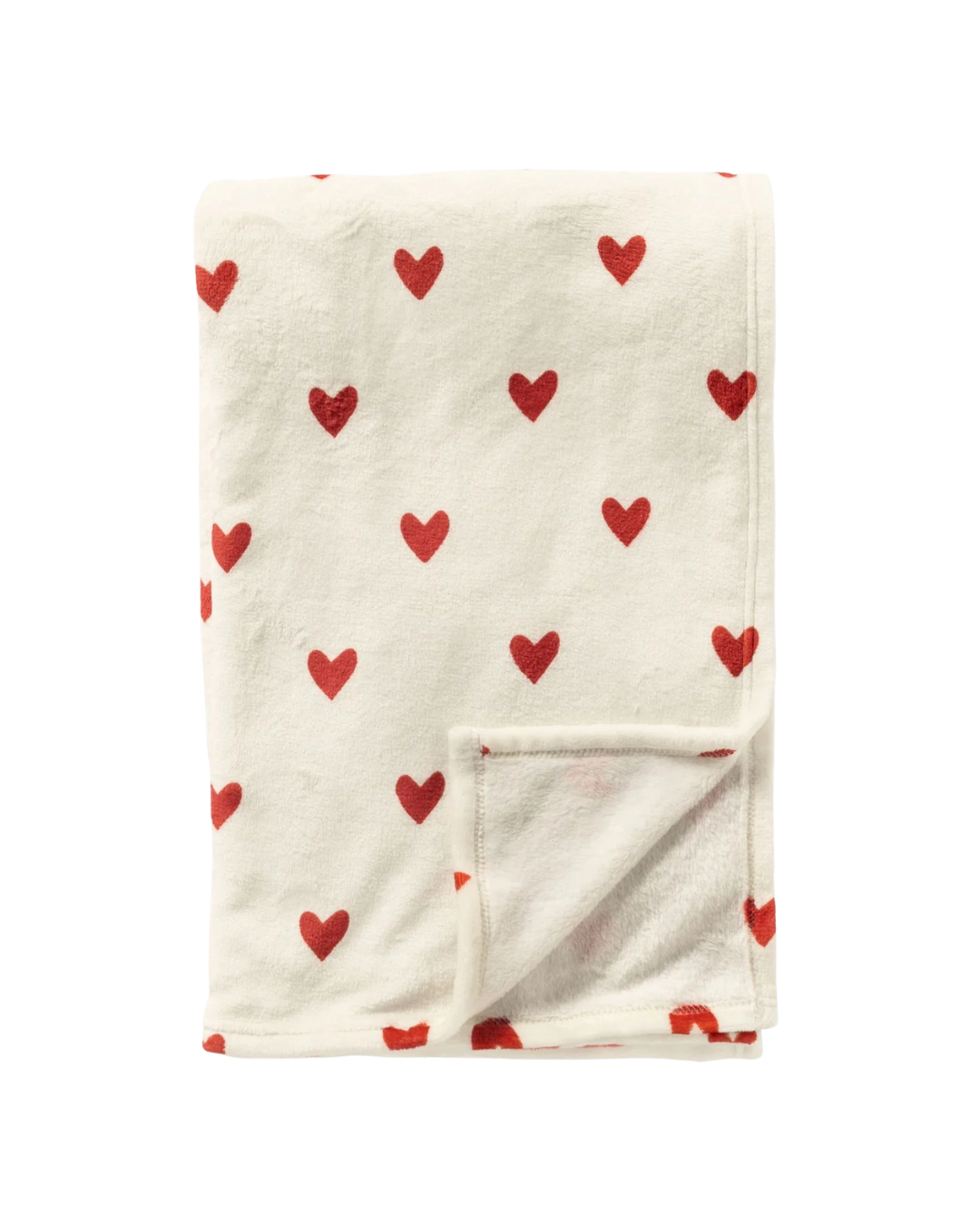 Plaid met hartjes | 140 x 180 cm | Snow white