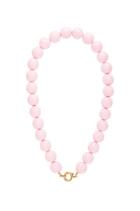 Necklace with large beads and front closure-15mm