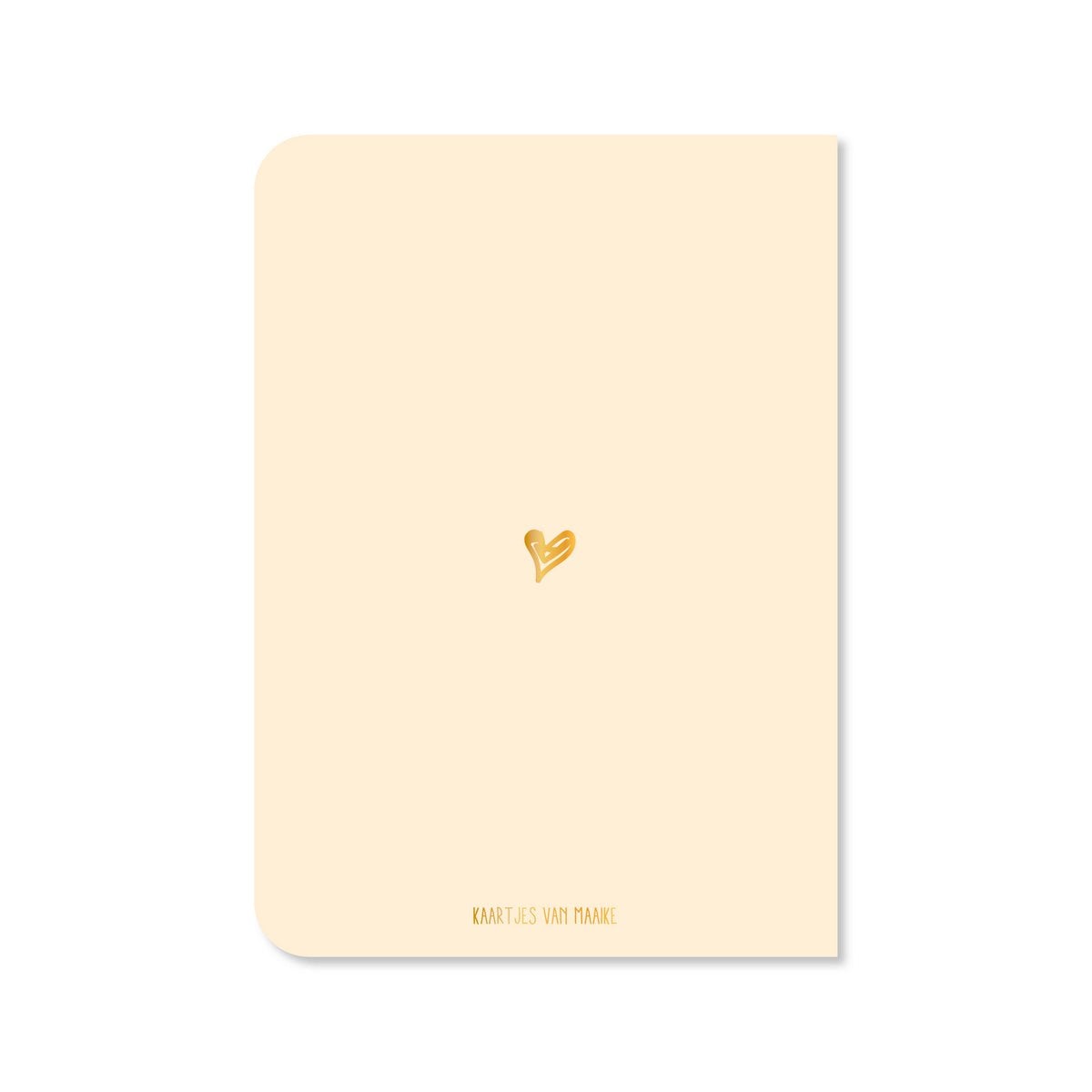 Dubbele kaart | Klavertje | Goudfolie