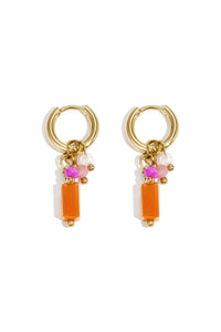 Earrings with colorful charms