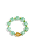 Beaded bracelet with statement glitter bead