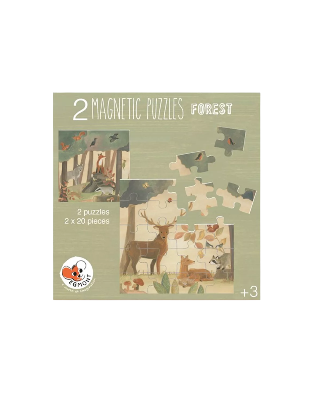 Pre-order | Magnetische puzzel | Set van 2 | Bos