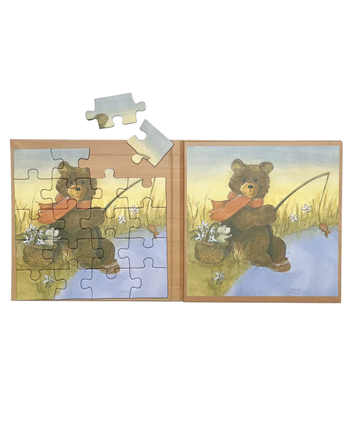 Pre-order | Magnetische puzzel | Set van 2 | Teddybeer