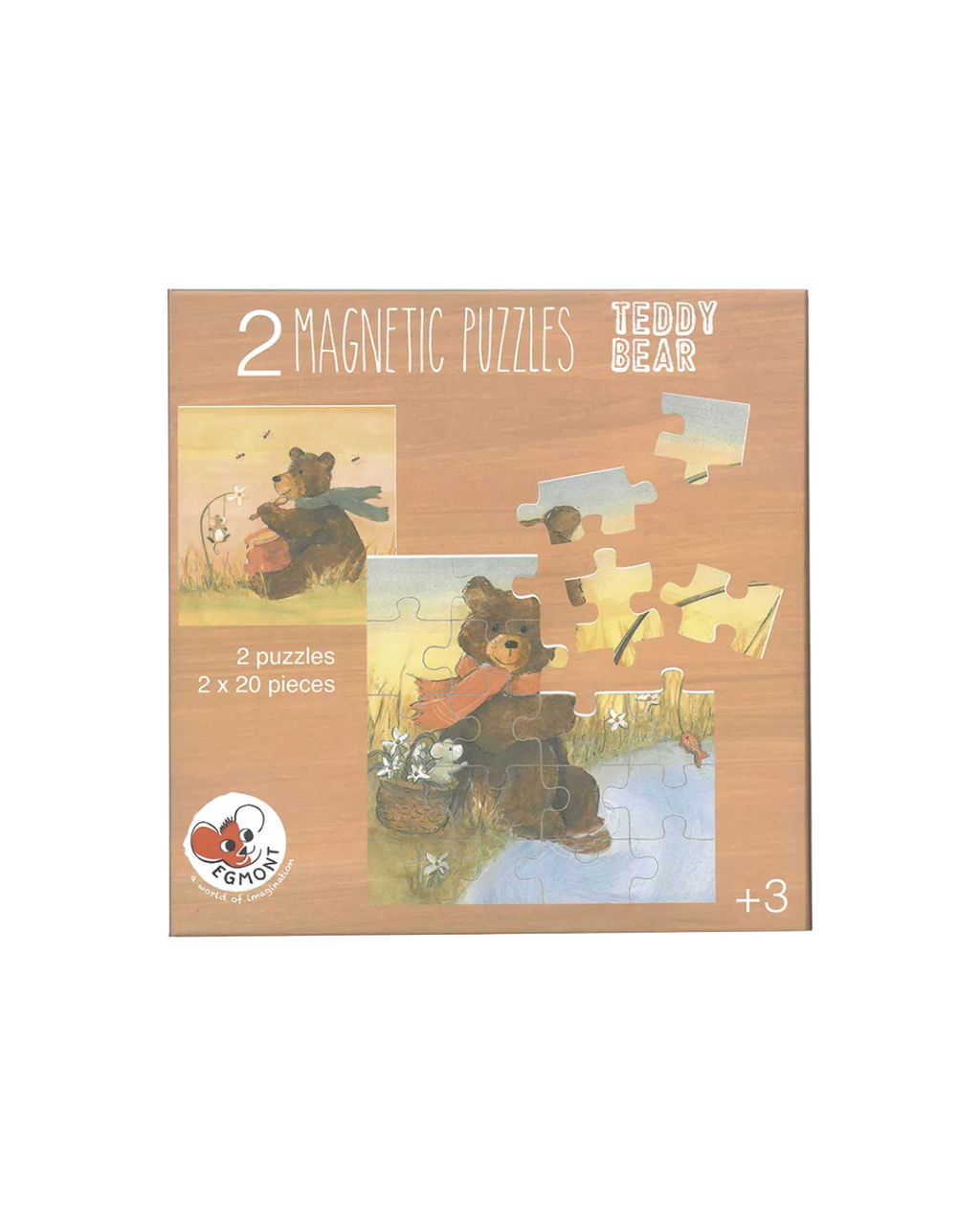 Pre-order | Magnetische puzzel | Set van 2 | Teddybeer