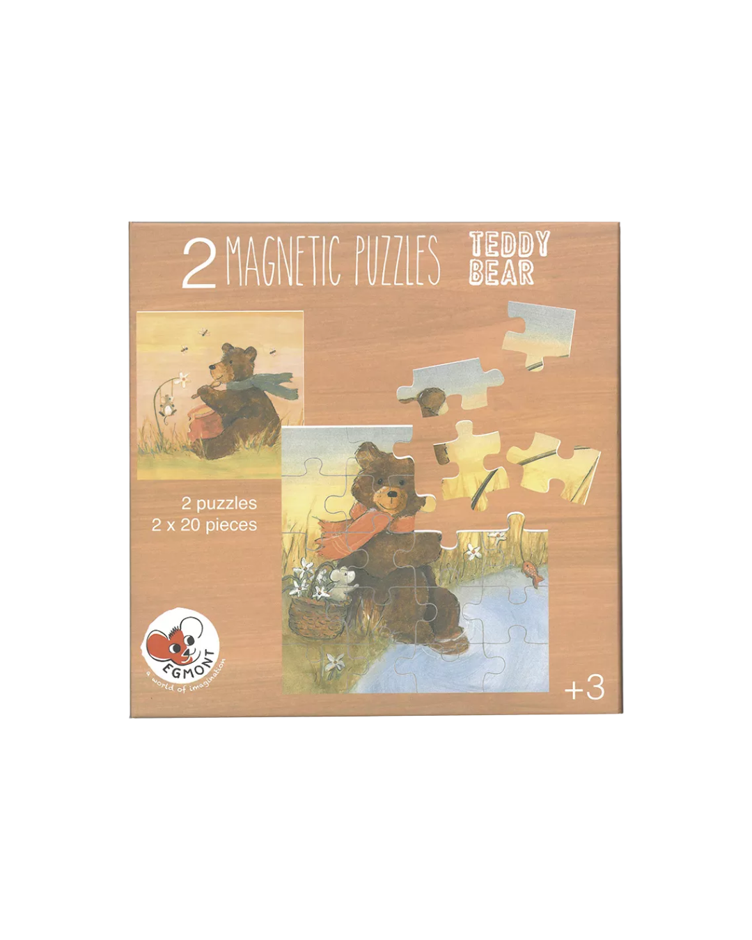 Pre-order | Magnetische puzzel | Set van 2 | Teddybeer