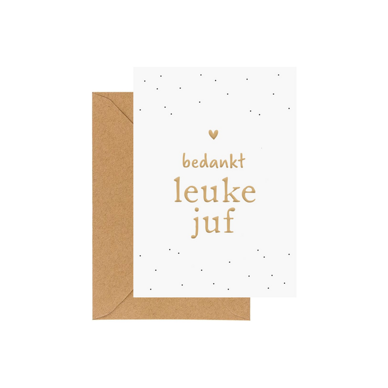 Enkele kaart | Bedankt leuke juf