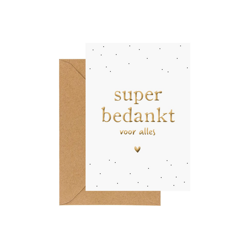 Enkele kaart | Super bedankt voor alles