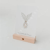 Houten kaarthouder | Set van 2 | Hart