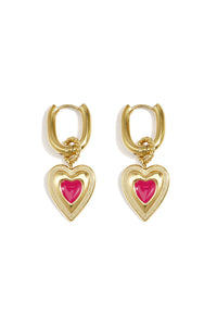 Stylish Heart-Shaped Drop Earrings for Everyday Wear