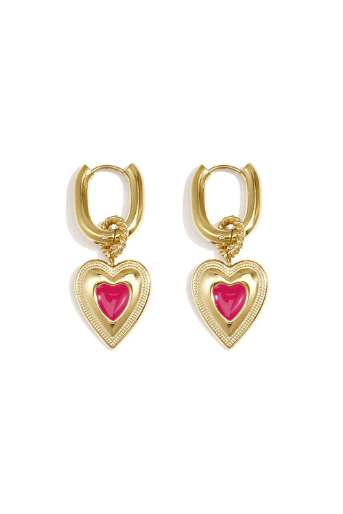 Stylish Heart-Shaped Drop Earrings for Everyday Wear