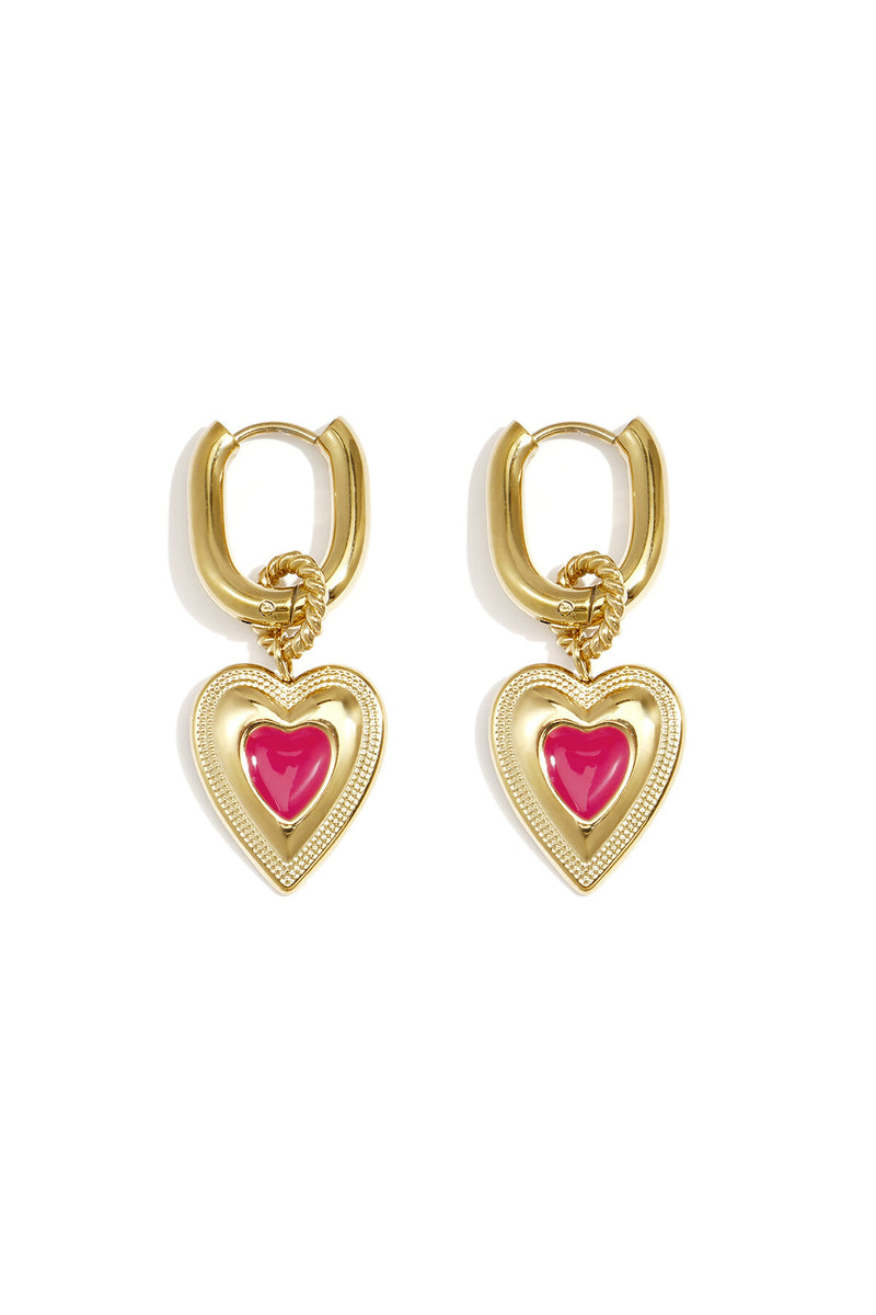 Stylish Heart-Shaped Drop Earrings for Everyday Wear