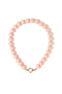 Necklace with large beads and front closure-15mm