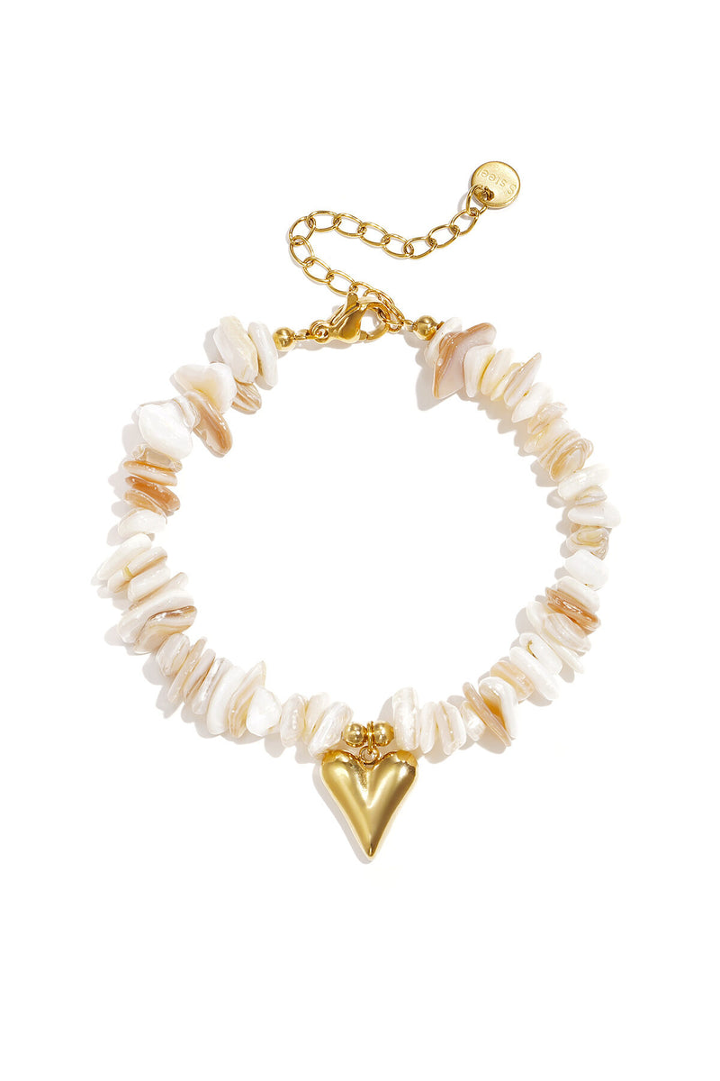 Stone Beaded Bracelets Heart Vacation Daily Romantic Series Women's jewelry