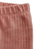 Flared broek | Brede rib | Clay pink