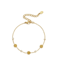 Armband | Floral link | Goud