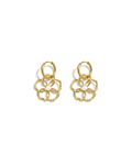 Oorbellen | Floral outline | Goud