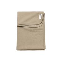 Wiegdeken | Gebreid jacquard | Pure taupe