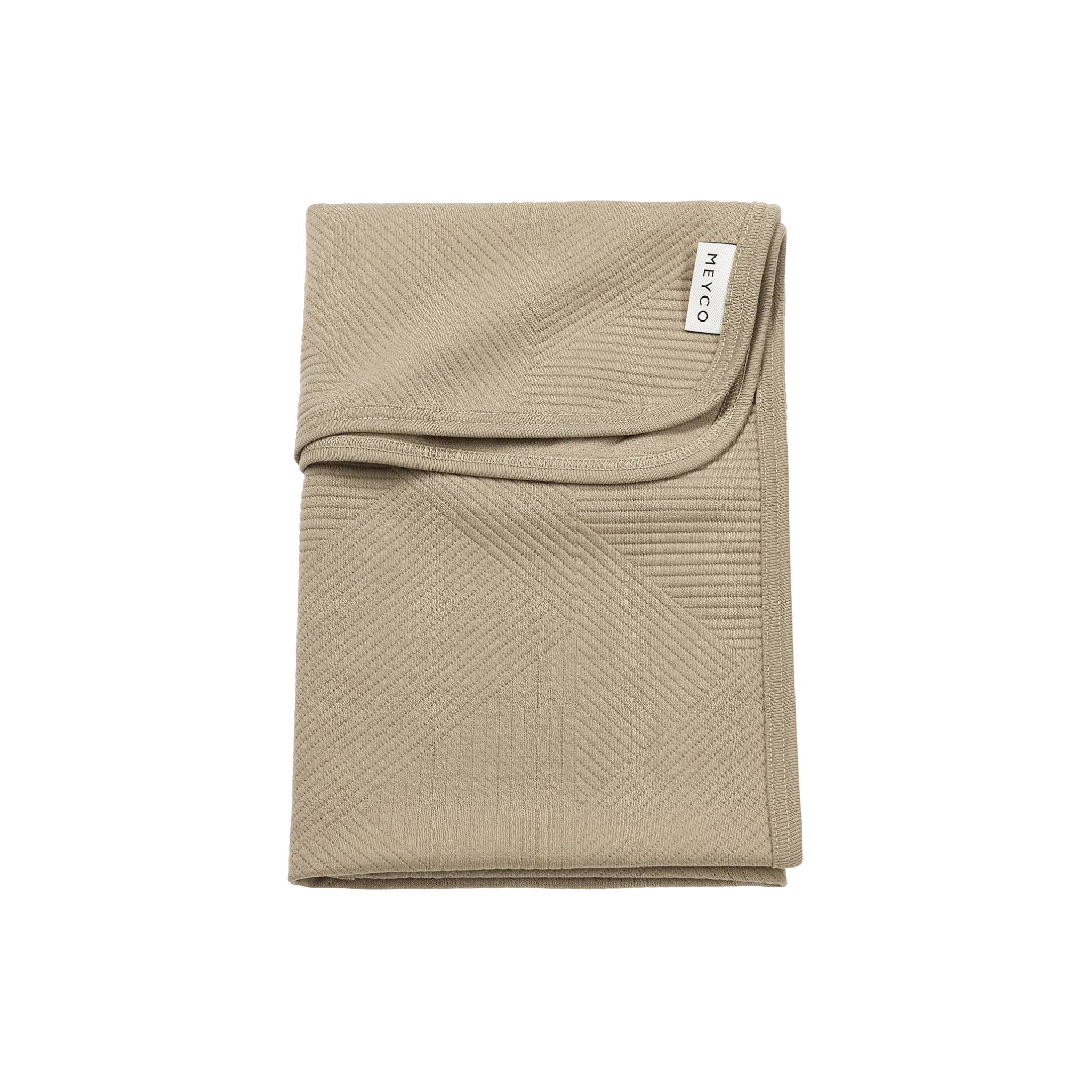 Wiegdeken | Gebreid jacquard | Pure taupe