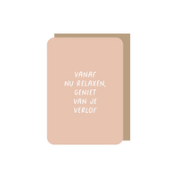 Enkele kaart | Geniet van je verlof
