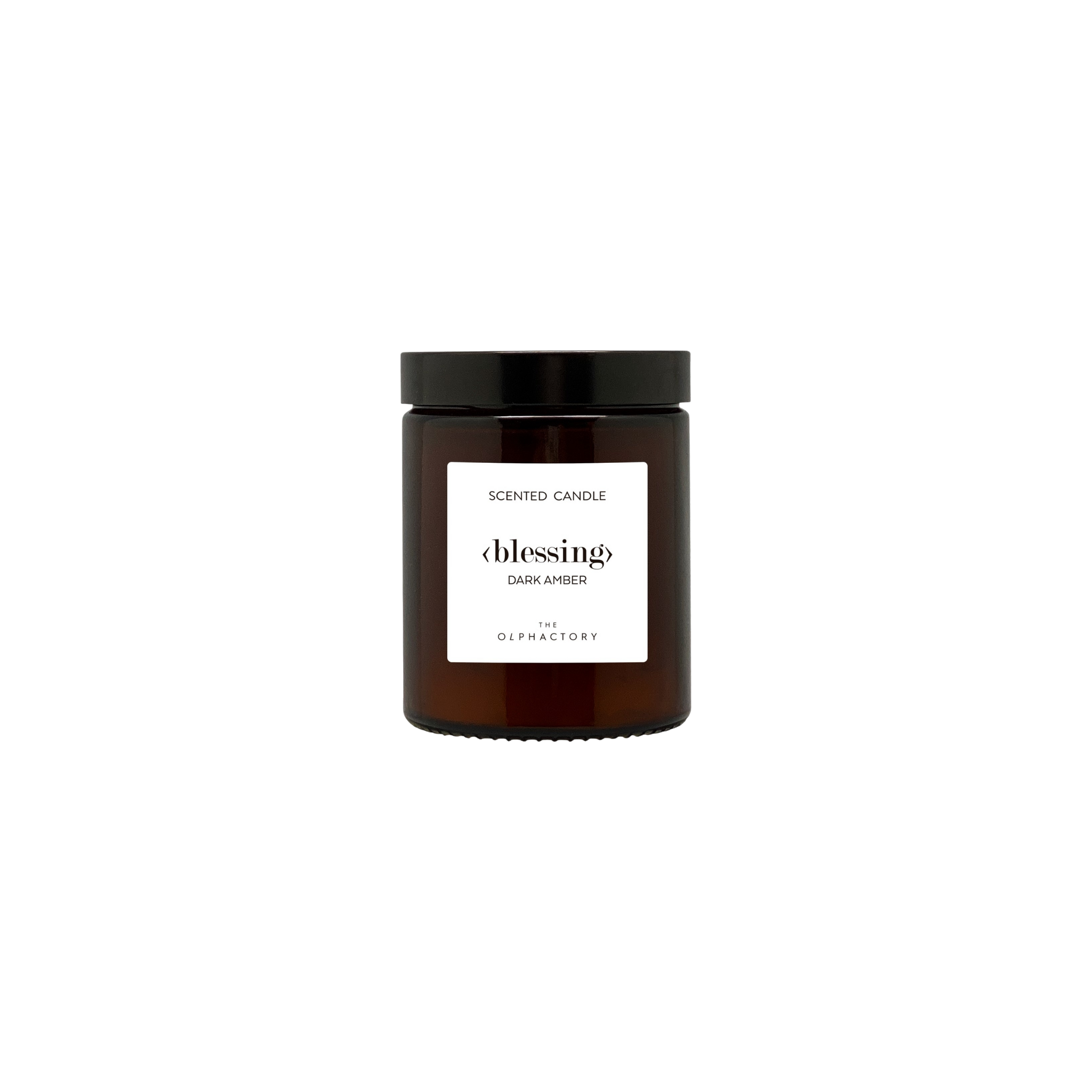 Geurkaars in glazen pot | Dark amber