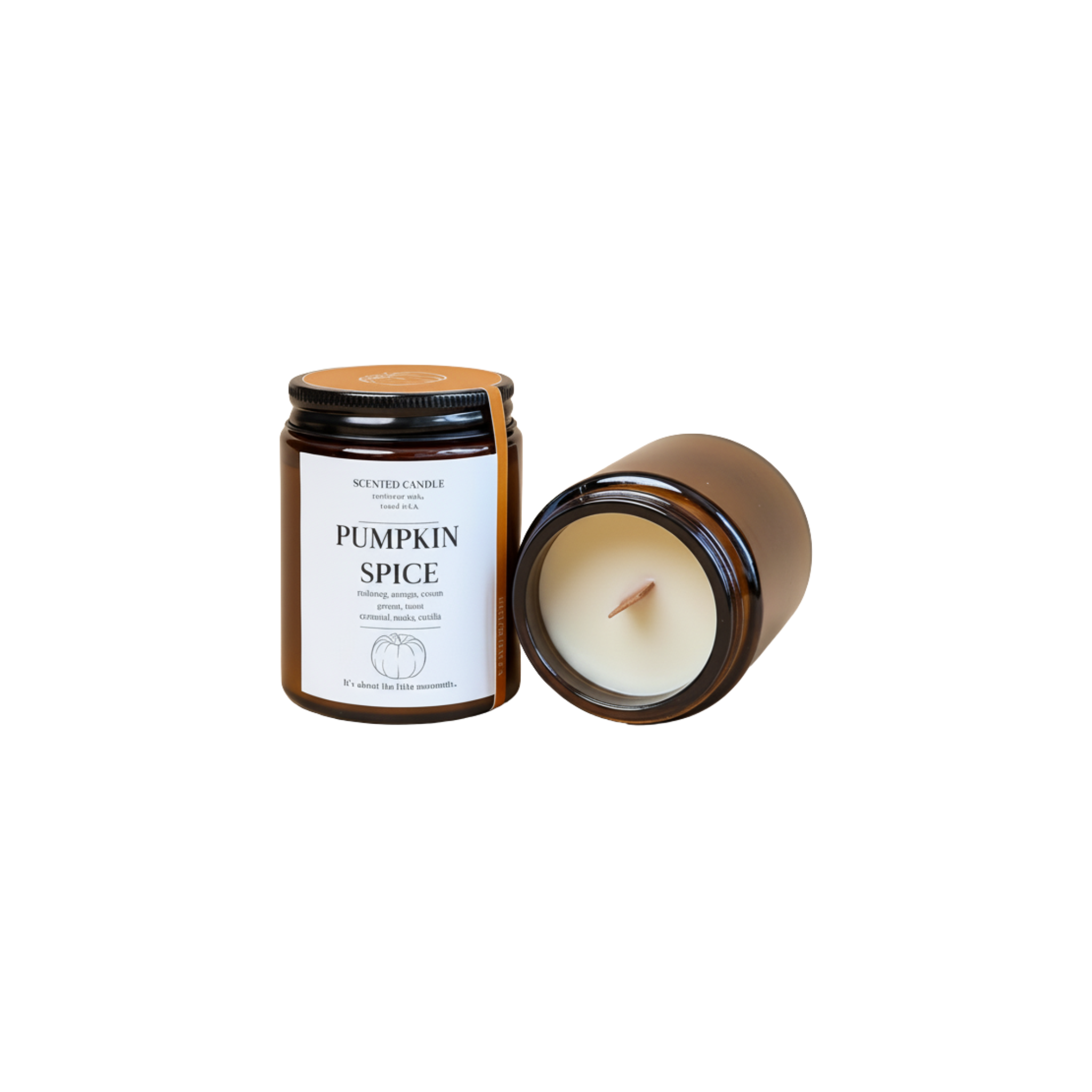 Geurkaars met houten lont | Pumpkin spice