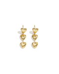 Oorbellen | Hammered hearts | Goud & zilver