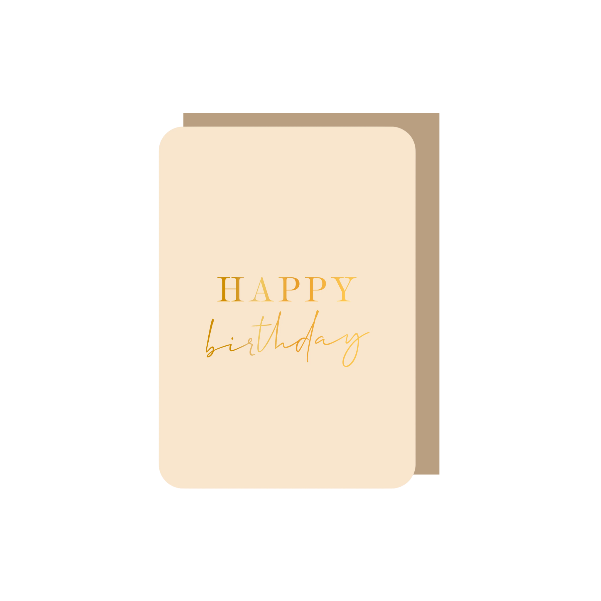 Enkele kaart | Happy birthday | Goudfolie