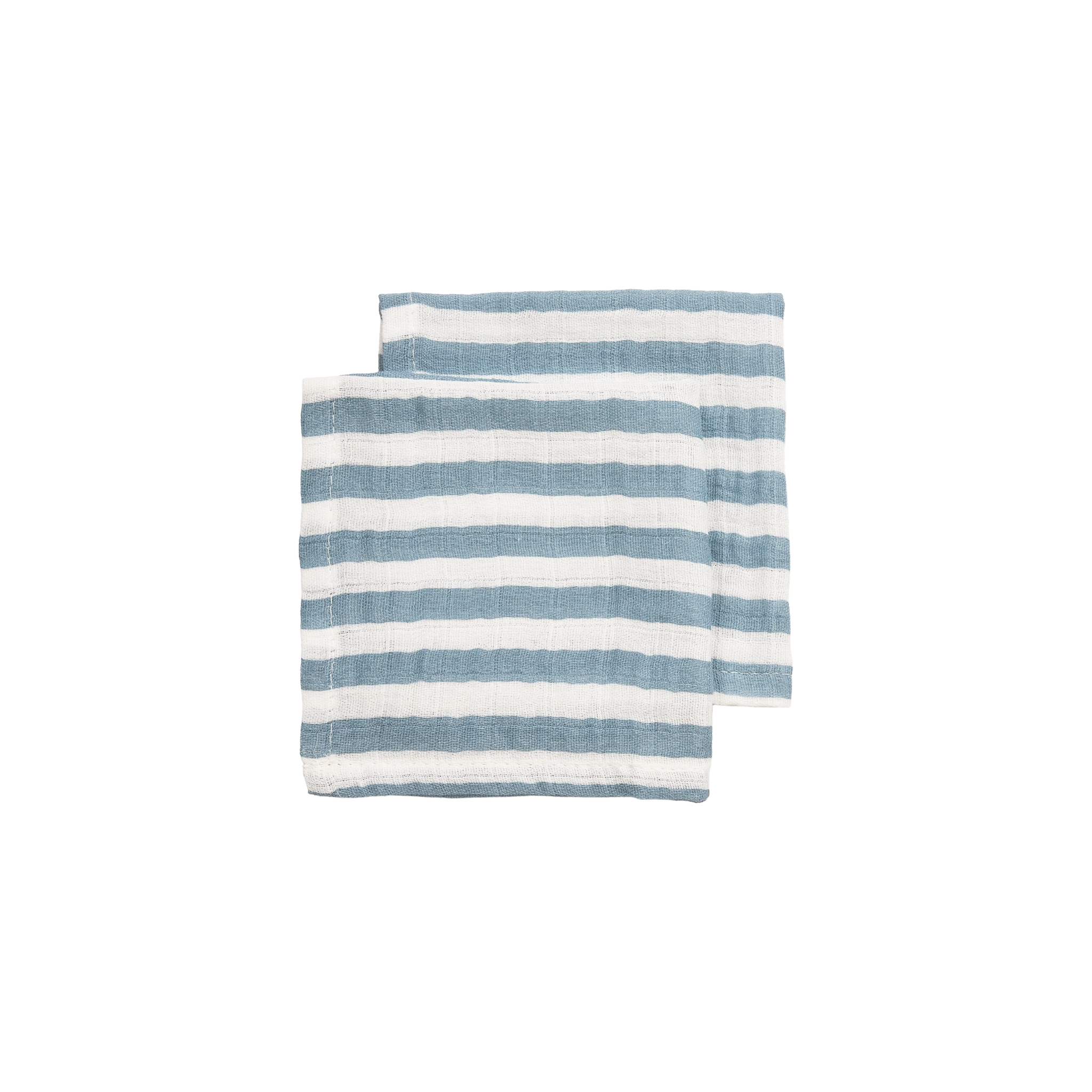 Hydrofieldoek | 30 x 30 cm | Fat stripe | Jeans blue | Set van 2