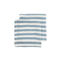 Hydrofieldoek | 70 x 70 cm | Fat stripe | Jeans blue | Set van 2