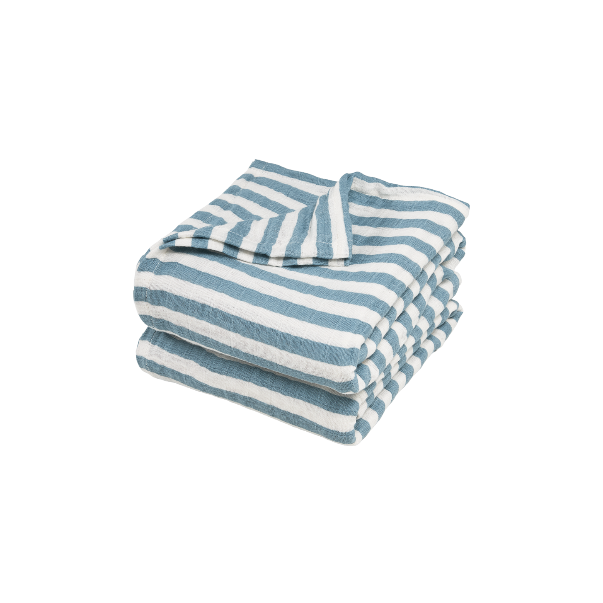 Hydrofieldoek | 70 x 70 cm | Fat stripe | Jeans blue | Set van 2