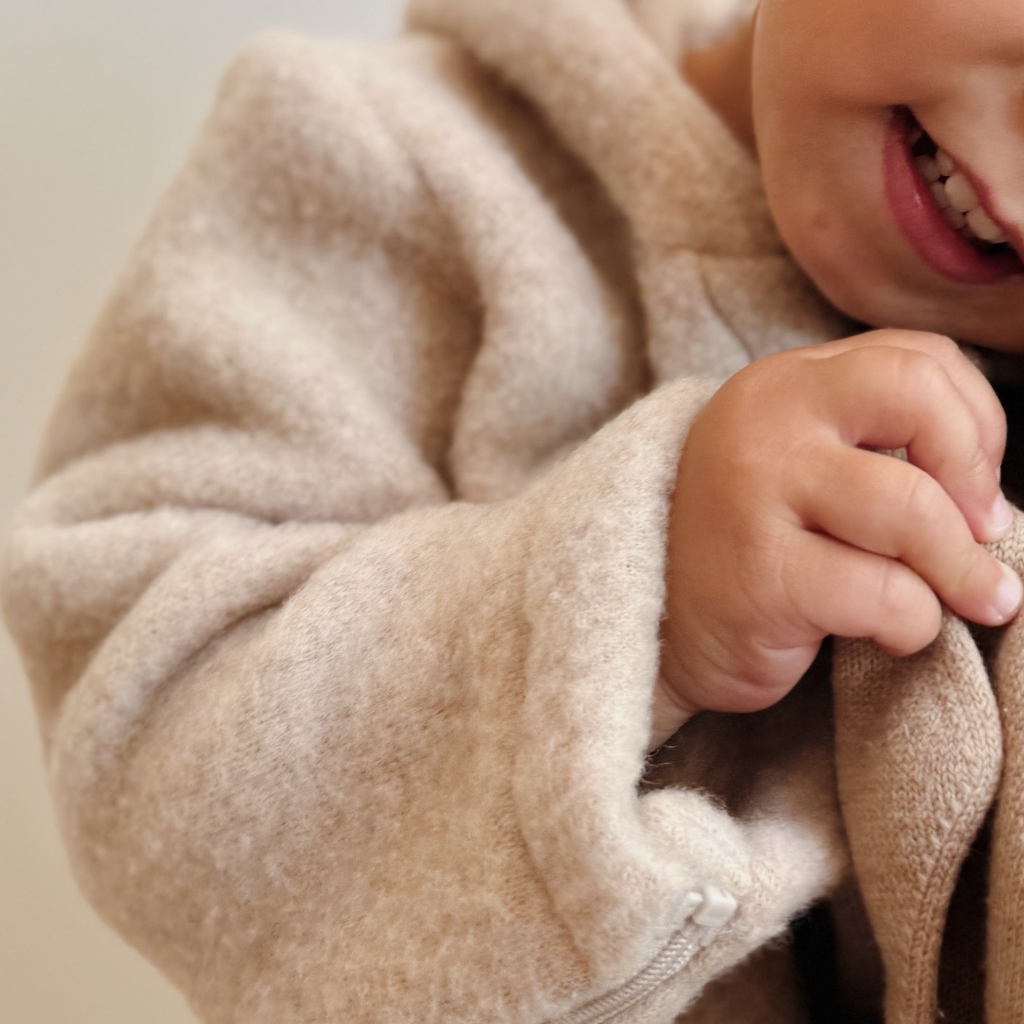 Merinowollen jasje Novy | Beige | Maat 62/68