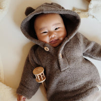 Merinowollen jasje Novy | Bruin | Maat 62/68